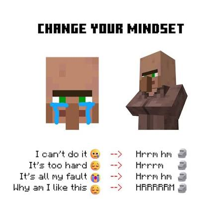 CHANGE YOUR MINDSET: four translations from anxious self-talk to villager noises